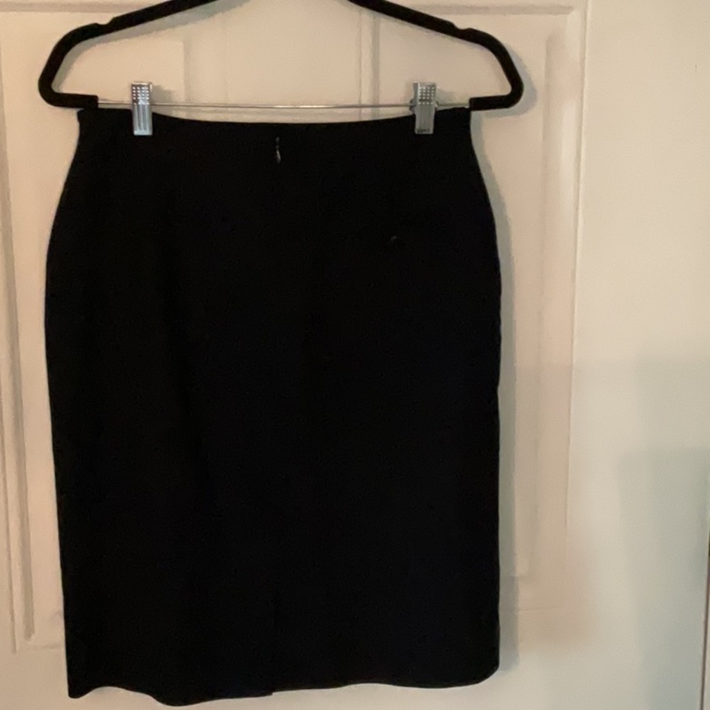 Lauren Ralph Lauren Black MIDI 100% Wool Skirt - Picture 3 of 11